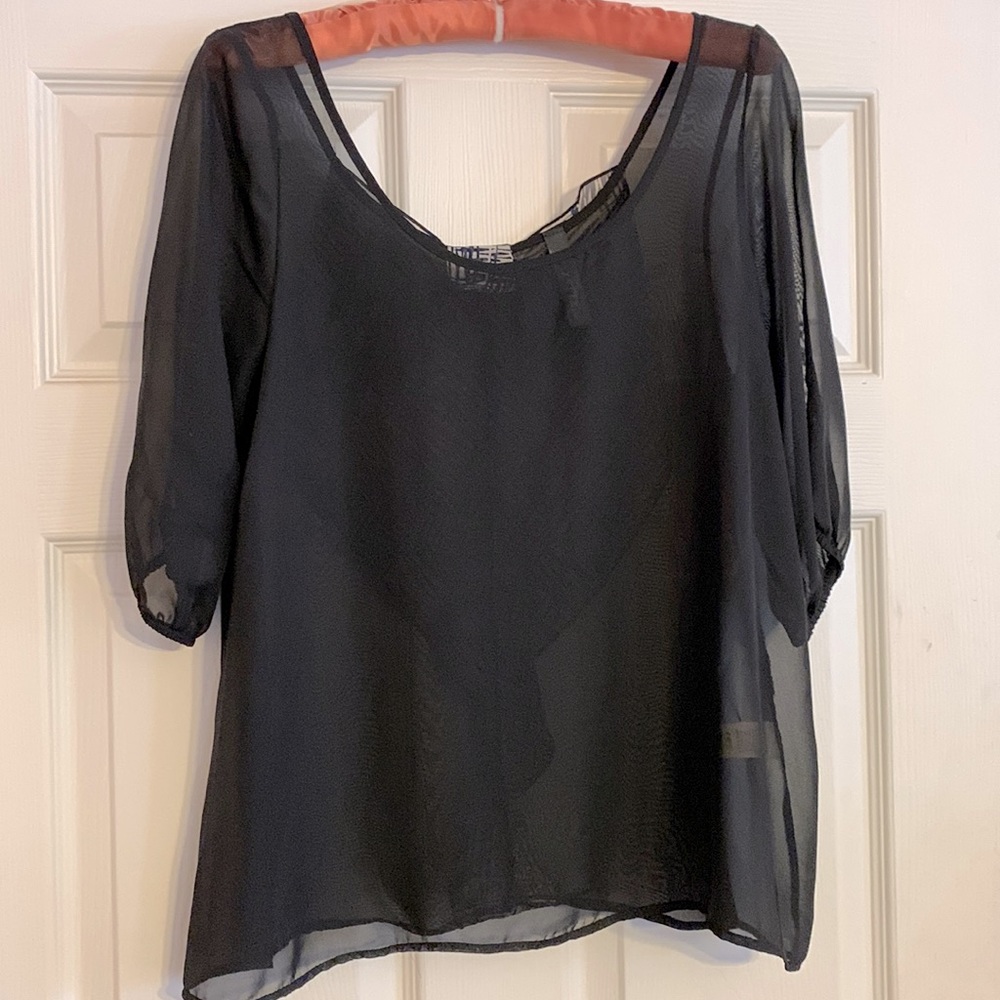 Navy blue blouse size large